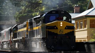 Seymour Heritage Railway Centre locos C501 and X31 on SCT service 5MP9 [upl. by Hatokad]