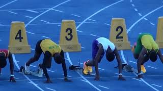 Jamaica Carifta Trials 2024 Boys 100m Under 17 Final [upl. by Volin]