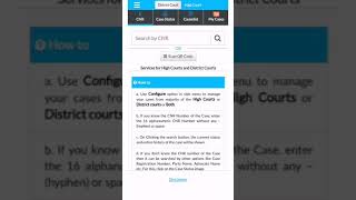 How to Search Cases by District Wise and Date Wise eCourts Services App  eCourts App Feature [upl. by Mikeb]