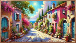 Vintage Mediterranean Landscape Painting Frame TV Art Screensaver for TV Wallpaper [upl. by Gwendolyn]