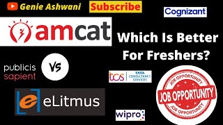 Amcat or eLitmus Which Is Better For Freshers  Amcat vs eLitmus Job Opportunity  My Experience [upl. by Arrait565]