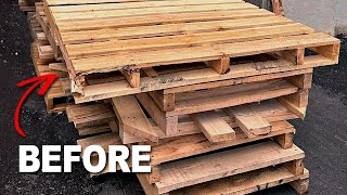 Turning Free Pallets into an Epoxy Table  Furniture Makeover [upl. by Hudgens]