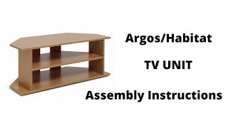 Argos Corner TV Unit Assembly Instructions [upl. by Anyrb579]