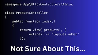 Laravel Separate ControllersViews for AdminsManagers [upl. by Levram301]