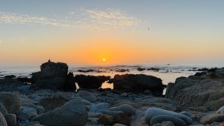 Relaxing Sunset and Crashing Waves Sound  Asilomar State Beach [upl. by Sergu]