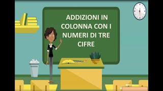 Addizioni in colonna con i numeri naturali di tre cifre [upl. by Eleynad]