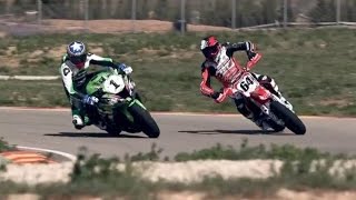 Supermoto Vs Superbike [upl. by Ahsinan]