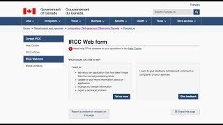 IRCC WebformCIC Webform [upl. by Acinnej684]