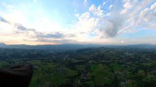 20240921 Sunset Paragliding from Semnoz France [upl. by Dihgirb]