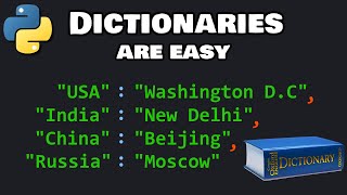 Python dictionaries are easy 📙 [upl. by Llaccm363]