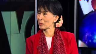 Daw Aung San Suu Kyis Interview with VOA Burmese on Rakhine State and Rohingyas [upl. by Zizaludba]