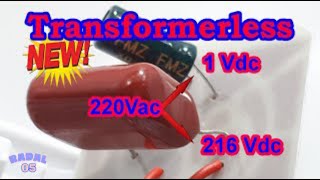 Transformerless Power Supply 220Vac to 1 216Vdc Rumus transformerless [upl. by Bruner]