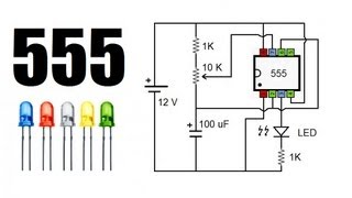 LED intermitente con 555 muy sencillo [upl. by Petr]