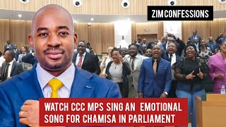 Watch CCC MPs Sings An Emotional Song For Chamisa In Parliament [upl. by Jacquette724]