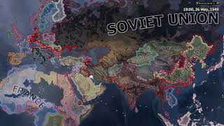 Hoi4 WW2 Timelapse But The Earth Is Craked [upl. by Bluefarb]