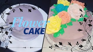 Flower Cake designs 😍 for everyone cakedecoratingtutorialscakelover cakeinspiration cakedecorat [upl. by Littell770]