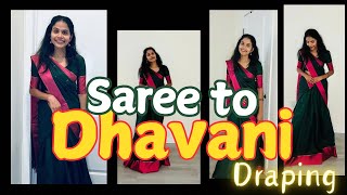 Drape your Saree in to Dhavani Lahenga Step by step tutorial [upl. by Netram527]