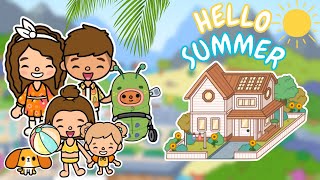 Summer House ☀️🍉 Big Family Home 🌻 Toca Boca House Ideas 😎 TOCA GIRLZ [upl. by Gaut421]