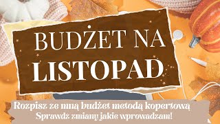 BUDŻET NA LISTOPAD  DUŻO ZMIAN II NOWE SEGREGATORY  KROK PO KROKU ZAPLANUJ ZE MNĄ WYDATK [upl. by Suiraj]