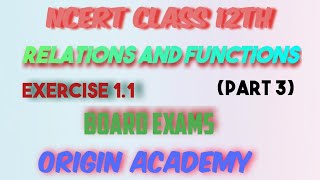 Exercise 11  Relation and Function  Class 12  Math  NCERT  Board Exam 2024 [upl. by Dam]