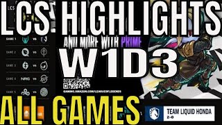 LCS Highlights ALL GAMES W1D3 Summer 2023 [upl. by Boigie]