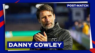 Danny Cowley postmatch  Pompey 11 AFC Wimbledon 31 on pens [upl. by Ellenet]