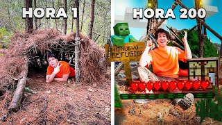 Sobreviví 7 días en Minecraft de la Vida Real  La Película [upl. by Kcirde58]