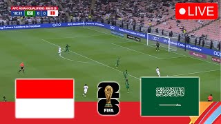 🔴 INDONESIA vs ARAB SAUDI ARABIA LANSGUNG  Asian World Cup Qualifiers 2425 Full Match PES 2021 [upl. by Lurette]