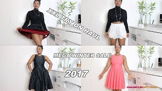 XXL TRY ON HAUL ⎪ MEGA WINTER SALE 2017 ⎮ Pauline Walter [upl. by Esihcoc]