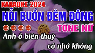 Nỗi Buồn Đêm Đông Karaoke Tone Nữ Karaoke Đăng Khôi  Beat Mới [upl. by Ahsai]