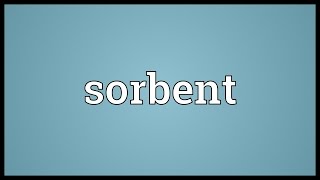 Sorbent Meaning [upl. by Cesya]