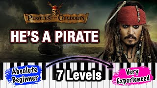 Hes a Pirate Pirates of the Caribbean 7 Piano Covers for Different SKILL LEVELS [upl. by Inar]