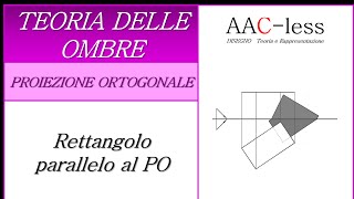 Teoria delle Ombre  Rettangolo parallelo al PO in proiezione ortogonale [upl. by Airod]