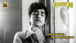 Manam Pole Aano  മനം പോലെയാണോ മംഗല്യം Muttathe Mulla 1977 Film song KJYesudas Central Talkies [upl. by Tennes]