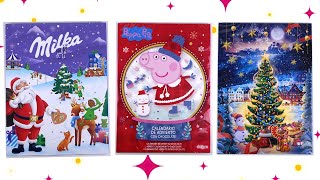 PEPPA PIG Christmas advent calendar  Milka Christmas advent calendar with Christmas tree [upl. by Aniuqaoj992]