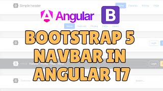 How to use Bootstrap 5 navbar in Angular 17 [upl. by Kissiah]