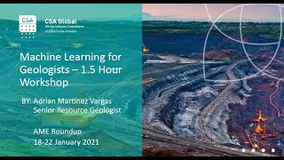 Machine Learning for Geologists Workshop by Adrian Martinez Vargas [upl. by Osnerol]