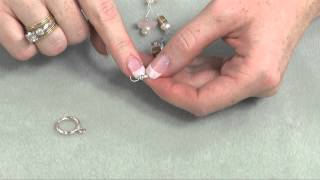 How to Attach a Calotte to Thread  Beading Tutorial [upl. by Ahsitul]