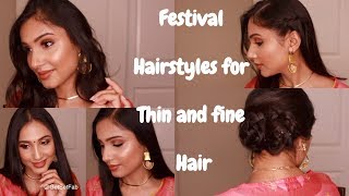 Hairstyles for Fine thin and short for the festival season  Short hair Tutorial  Get Set Fab [upl. by Alic]