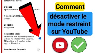 Comment désactiver le mode restreint sur YouTube 2024  Désactiver le mode restreint YouTube [upl. by Brass]