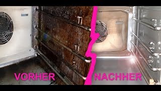 Backofen reinigen Auftragen und wegwischen SUPER SAUBER MIt einem Mittel [upl. by Nudnarb756]