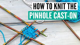 How to knit the pinhole cast on  easy alternative with a crochet hook [upl. by Laflam325]