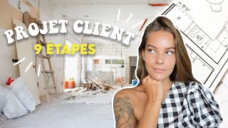 Comment gérer un PROJET CLIENT en 9 étapes architecte dintérieur  décoratrice [upl. by Yxor]