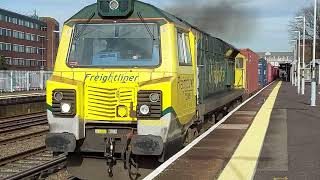 Thursday 150224 70005 departs Eastleigh [upl. by Brill]