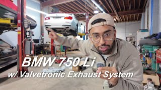 BMW 750 Li w VALVETRONIC EXHAUST SYSTEM [upl. by Ludlow]