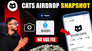 Cats Airdrop Criteria Revealed  SEAON 1 SNAPSHOT  Cats Airdrop Listing Date  NO GAS FEE [upl. by Franni23]