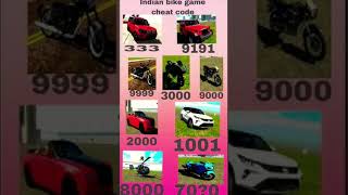 Indian bike driving 3D all new update Cheat code shortvideo viralshort [upl. by Ahsimet]