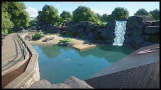 🦦Giant Otter habitat  Bergenia zoo  Planet Zoo  speedbuild🌳 [upl. by Anairb]