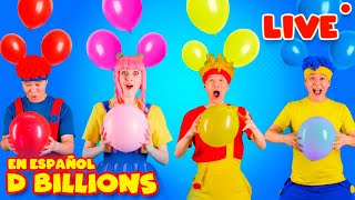 En Vivo  D Billions Mejores Canciones Infantiles  Baile amp Estallido de Globos [upl. by Hcardahs]