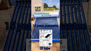 Supreme solar water heater installation unboxing 21 tubes 15 years guarantee Devaraja944 [upl. by Noloc921]